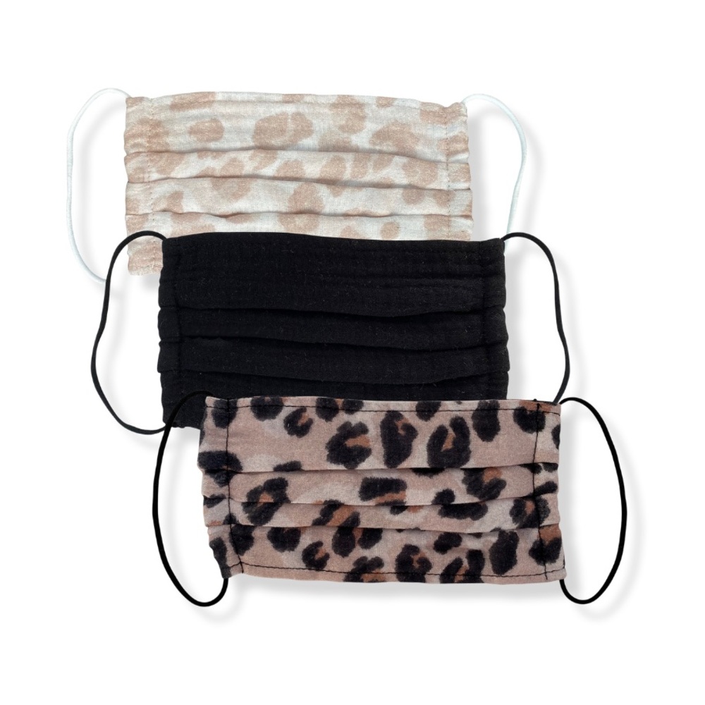 KITSCH Leopard 100% Cotton Face Mask Set